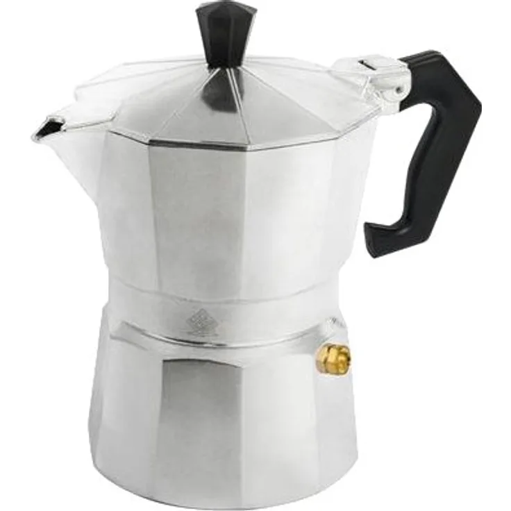 Home Mokita Kaffeemaschine, Kunststoff, Silber-Schwarz, 3 Tassen
