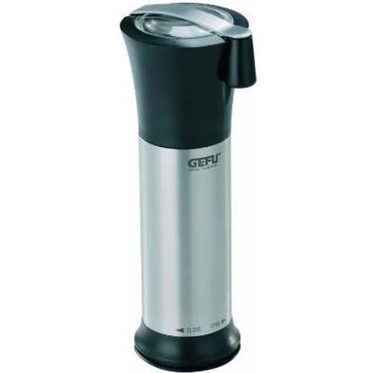 Gefu 34670 Muskatmühle Moscata aus Edelstahl mit Handkurbel - Hochwertige Profi Gewürzmühle mit Laser Cut Mahlwerk