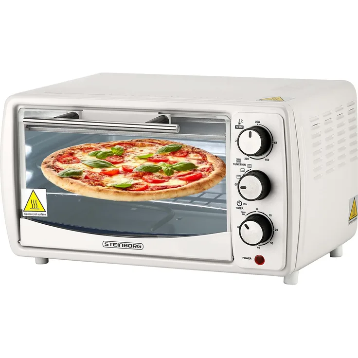 Steinborg SB-3005W Weiß 13 Liter Backofen