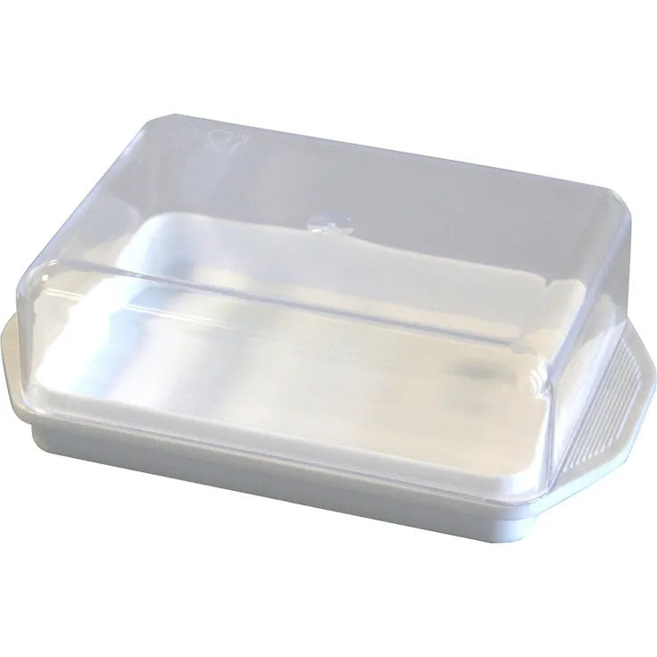 AXENTIA Kühlschrank-Butterdose weiß, Deckel transparent
