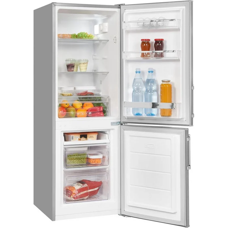 Exquisit KGC233-60-HE-040D Kühl-Gefrierkombination, freistehend, silber, Höhe 142.2 cm, Breite 50 cm – Bild 4