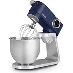 H.Koenig KM126 Küchenmaschine multifunktionell, 5 l, professionell, 800W 8 Geschwindigkeiten, blau