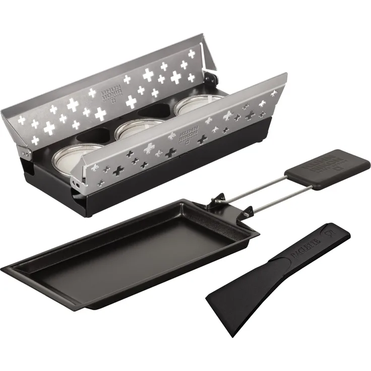 Kuhn Rikon 32109 Candle Light Mini Schweizerkreuz Raclette Set, silber