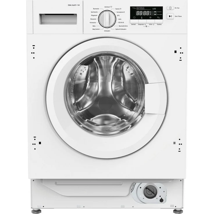 Amica EWA 34657-1 W, Frontlader-Waschmaschine, B, Fassungsvermögen 8 kg, Einbaugerät, Breite 59,5 cm, Aquastop, Mengenautomatik – Bild 1
