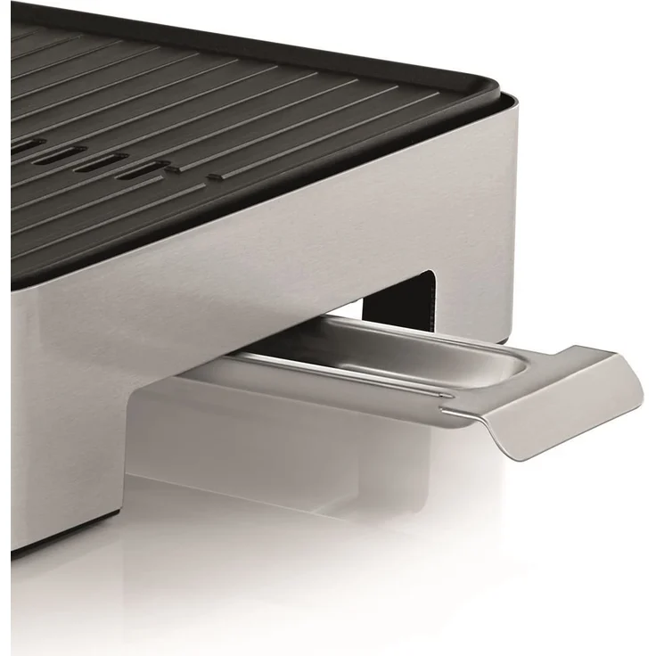 WMF Lono Tischgrill Quadro, Elektrogrill mit kompakter Grillfläche, spülmaschinenfest, 1250 W, Grillfläche geriffelt 27 x 27 cm, edelstahl, schwarz – Bild 2