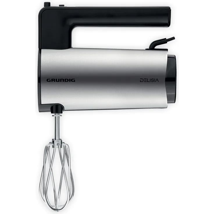 Grundig HM 7680 700 W Handmixer, Schwarz, aus Edelstahl, 700 W, 172 mm
