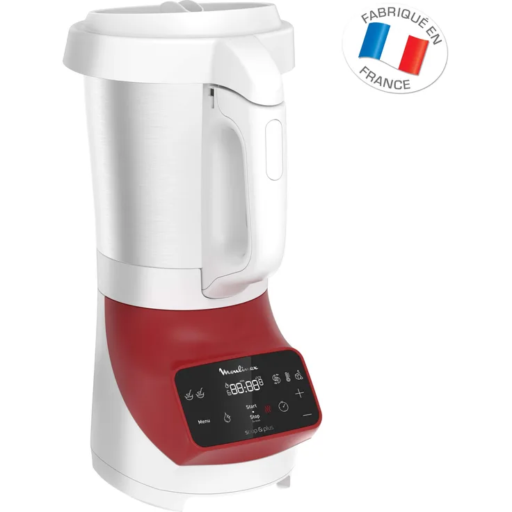 Moulinex Standmixer Soup & Co Mixer Suppen Gaspachos Smoothies Kompott 1100 W 1,8 L Rot - 2L Touchscreen