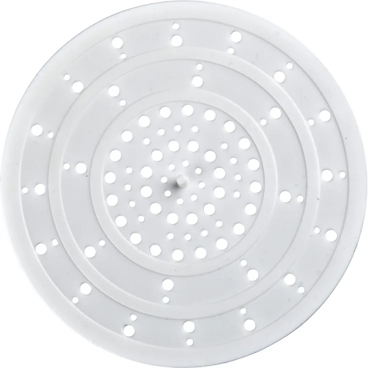 Wenko Abfluss-Sieb Spülbeckensieb, Silikon, Ø 12 x 0,3 cm, weiß