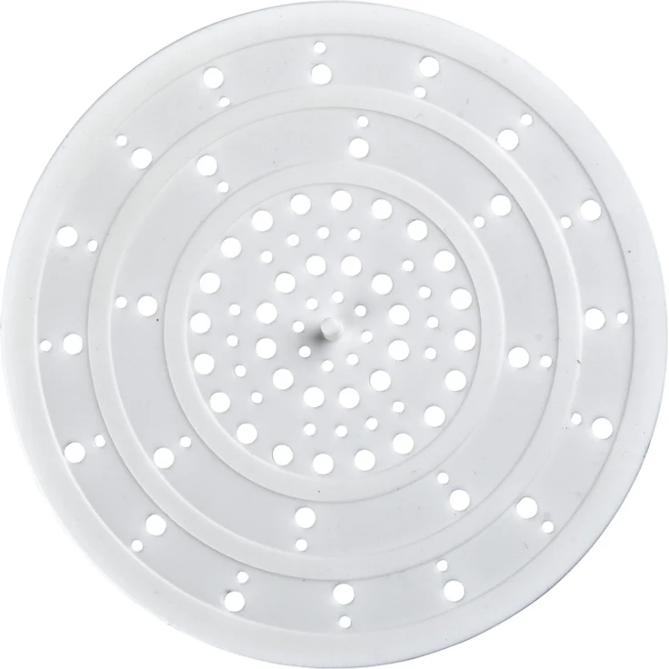 Wenko Abfluss-Sieb Spülbeckensieb, Silikon, Ø 12 x 0,3 cm, weiß – Bild 1