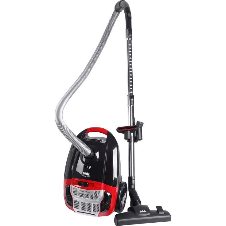 Fakir 3843003 Red Vac Power Bodenstaubsauger, mit Beutel 700 Watt, rot schwarz – Bild 1