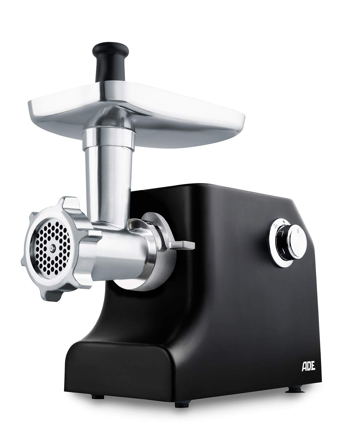 ADE KA1801 KA 1801 Fleischwolf (elektrisch, Aluminium Gehäuse, Metallgetriebe, GS-zertifiziert) schwarz, Inoxidable