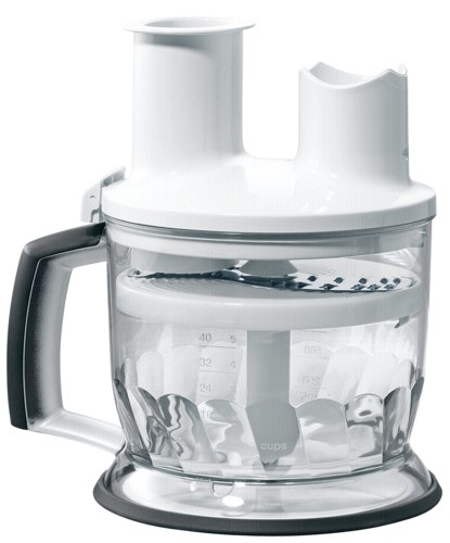 Braun Küchenmaschinen Aufsatz MQ 70 - Stabmixer Zubehör kompatibel mit Braun MultiQuick 3 - 7 mit EasyClick System, weiß