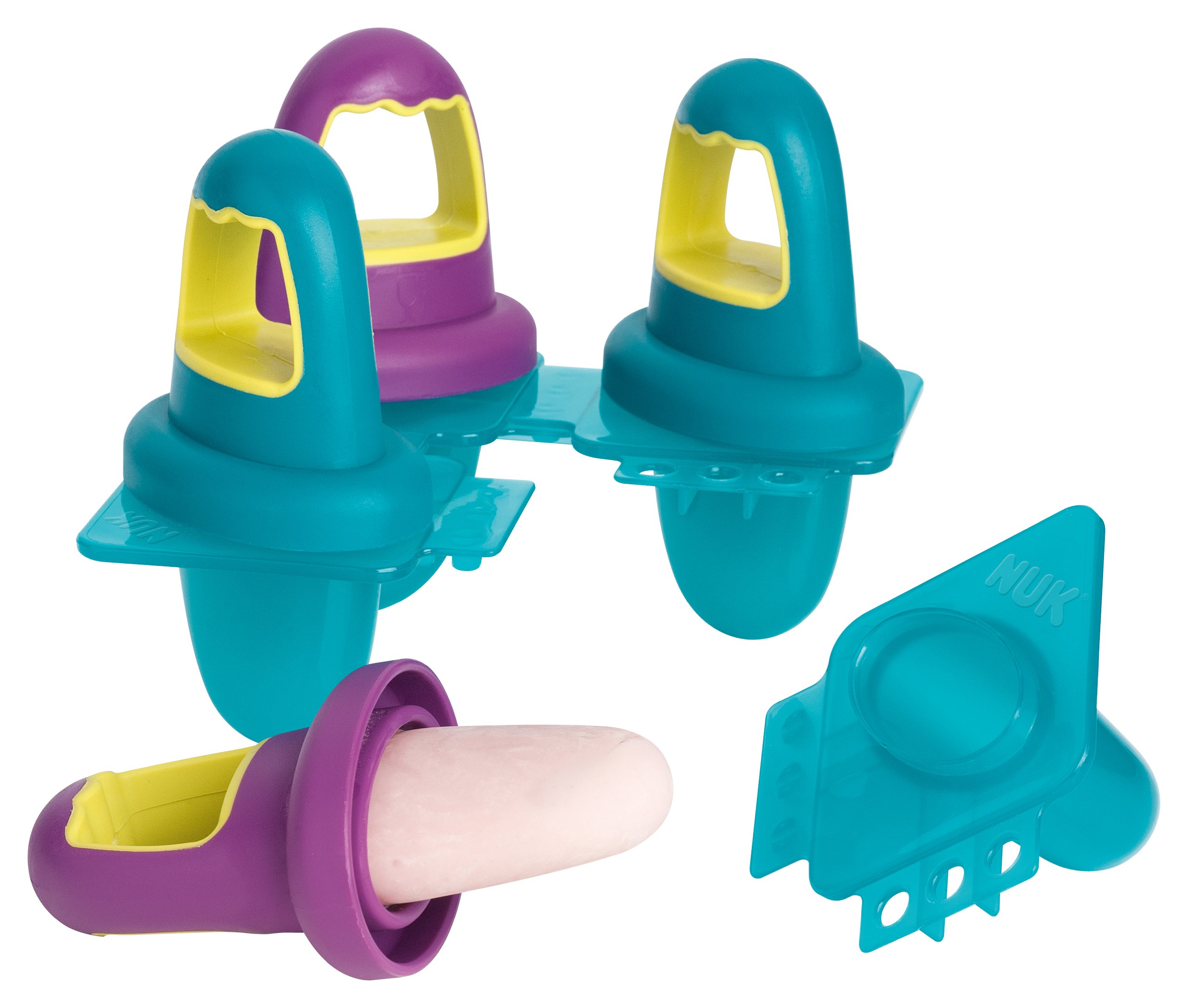 NUK 10255181 Fresh Foods Eisförmchen, 4 Förmchen zum Einfrieren von Obst oder Joghurt