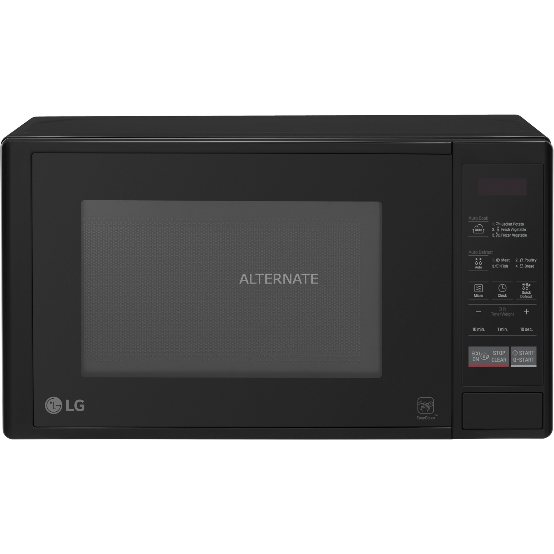 LG MS2042D Mikrowelle, Standgerät, schwarz, 700 Watt, 20 Liter Garraum, antibakteriell beschichteter Innenraum, i-Wave