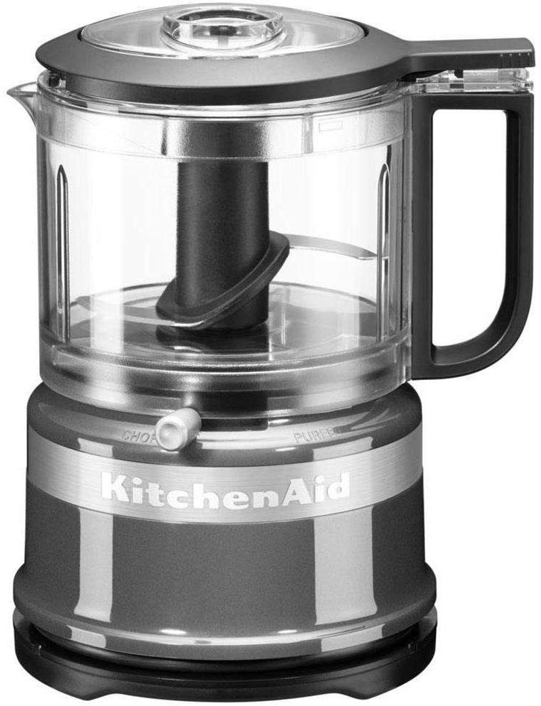 KitchenAid Classic 5KFC3516ECU Mini Zerkleinerer mit Direktantrieb, 240W, 0,8 L Kunststoffschüssel, silber, Serie: Classic