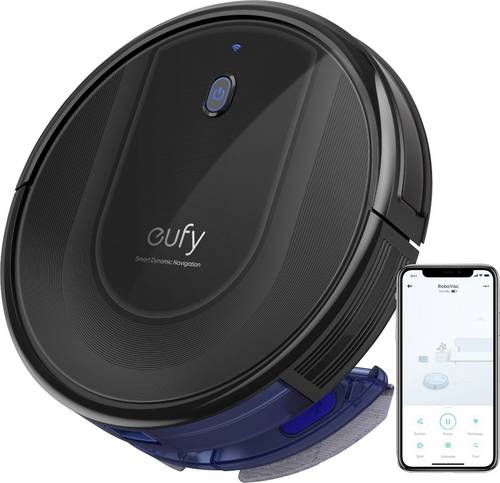 Eufy RoboVac G10 Hybrid Saugroboter mit Wischfunktion, 100 min Akkubetrieb, 2.000 Pa Saugleistung, Sprachsteuerung, schwarz