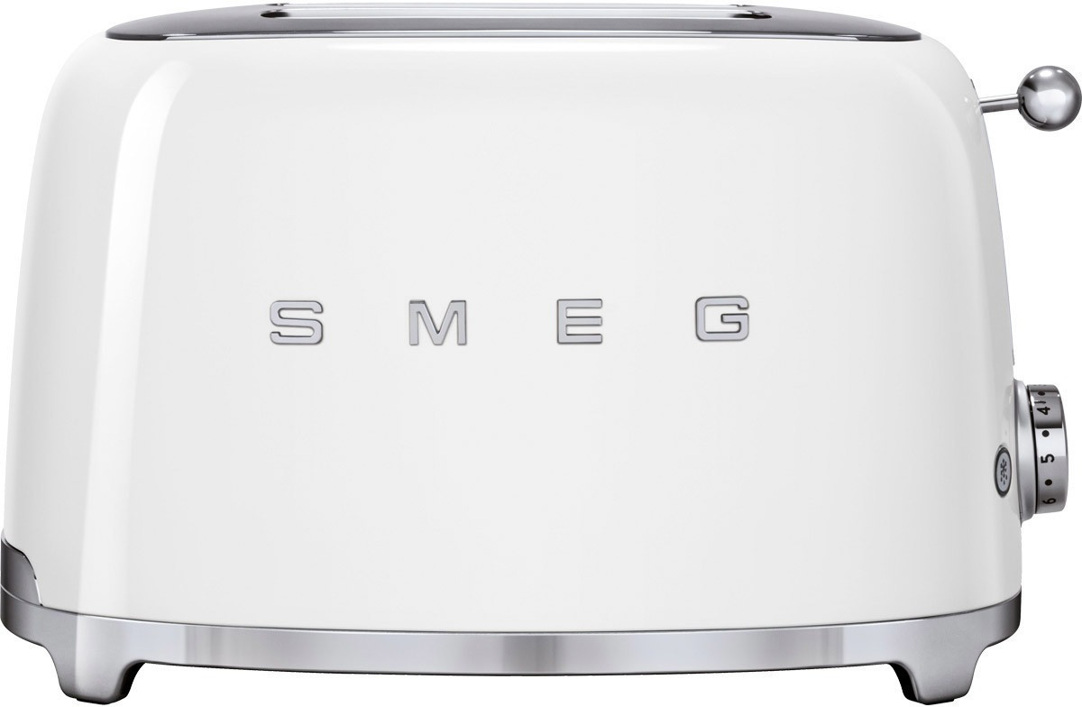 Smeg Toaster TSF01WHEU Doppelschlitztoaster, 950W, 6 Bräunungsstufen, weiß:  Tests, Infos & Preisvergleich