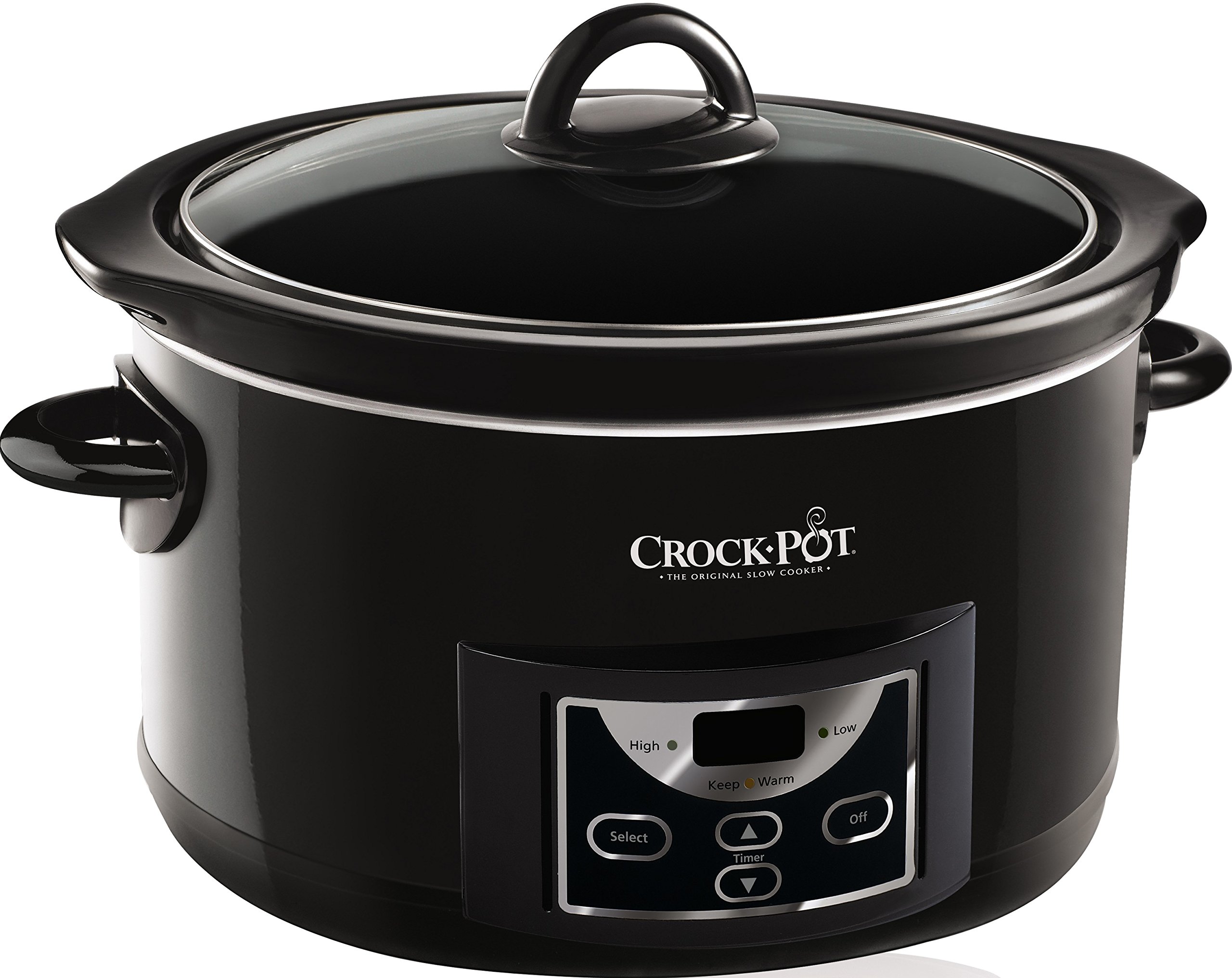 Crock-Pot SCCPRC507B-050 Schongarer - Das Original aus den USA | Digitaler Countdown-Timer | Warmhaltefunktion | 4,7 l Fassungsvermögen | Ofensicher