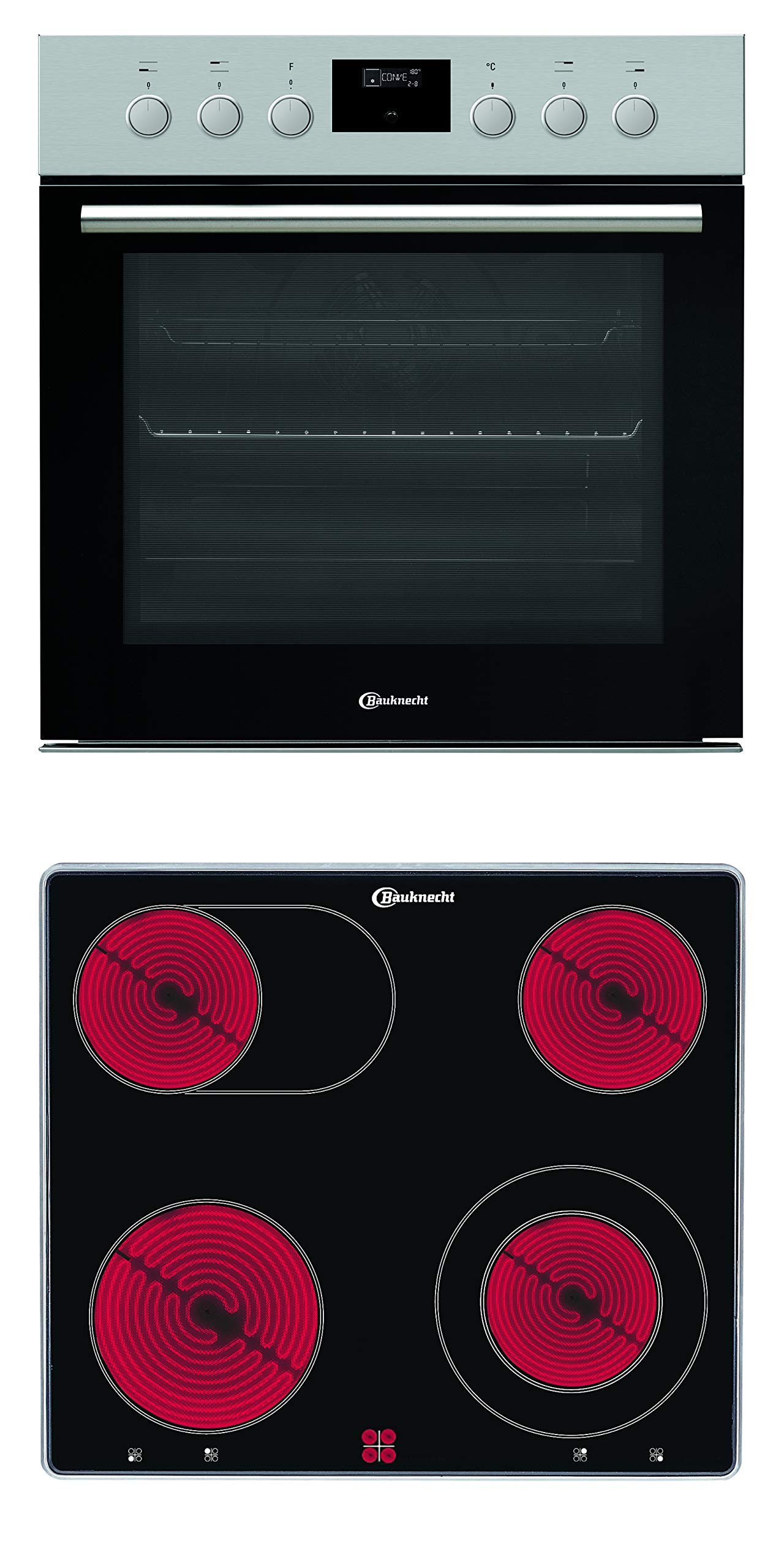 Bauknecht HEKO P200 Herd-Kochfeld-KombinationGlaskeramik-Kochfeld (60 cm) Pyrolyse-SelbstreinigungssystemSlow CookingPowerHeißluftSchnellaufheizen