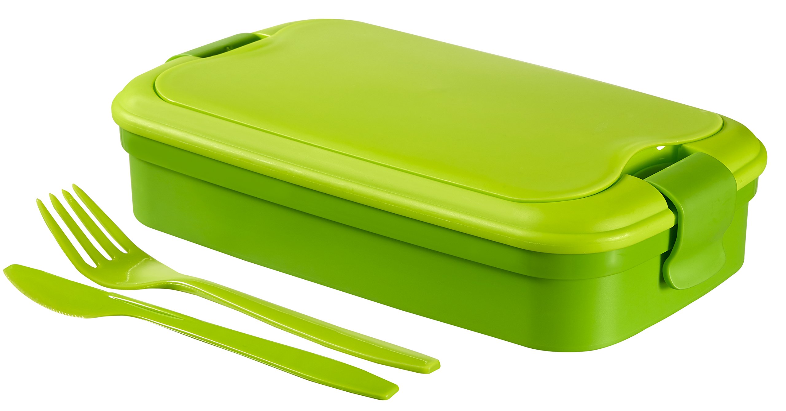 CURVER Besteck Lunchbox, Plastik, grün, 23.5 x 13.5 x 6.3 cm