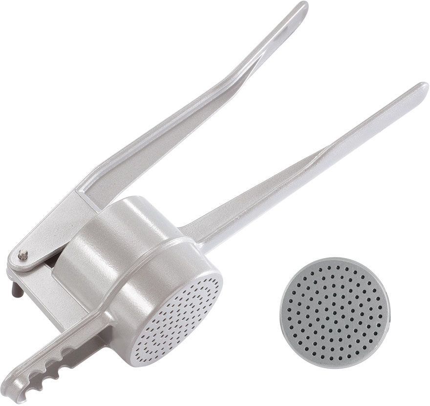 Westmark Kartoffel--Spätzlepresse, Mit runder Lochung, Aluminiumdruckguss, Länge: 41 cm, Spätzlepress, Silber, 61102230