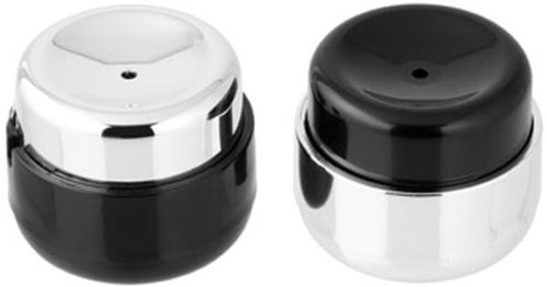 FACKELMANN 5cm Chrom Eilocher, Kunststoff, Schwarz-Silber, 5 cm