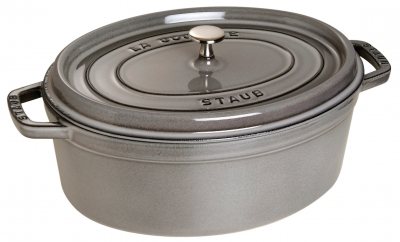 STAUB Cocotte, oval, Induktionsgeeignet, Gusseisen, graphitgrau, 17 cm, 1 Einheiten