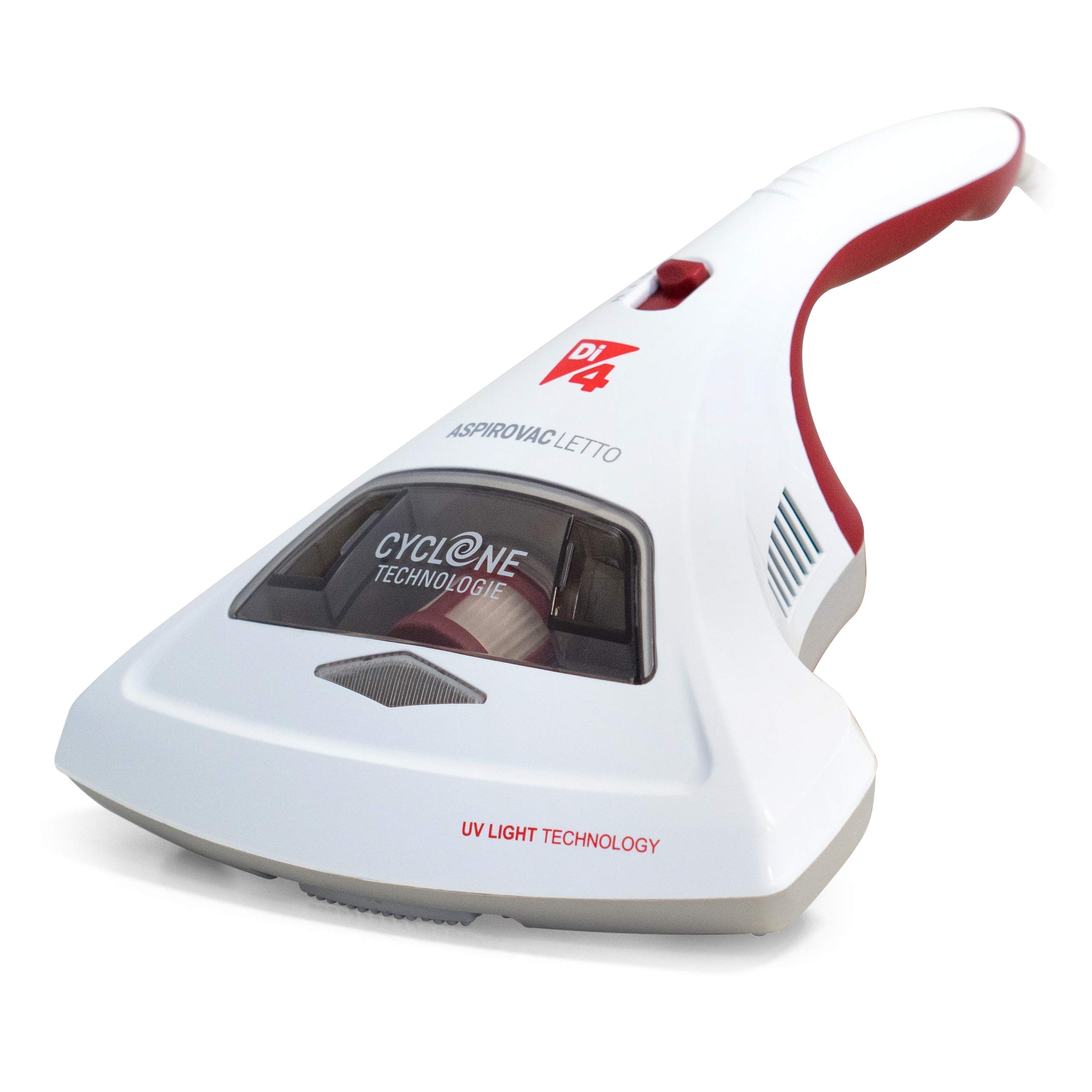 Di4 Aspirocav Letto - Bettstaubsauger,Matratzensaguer, Handstaubsauger für Betten, Matratzen und Sofas, 400w, HEPA-Filter, UV-Strahlen zur Beseitigung von Staub und Milben