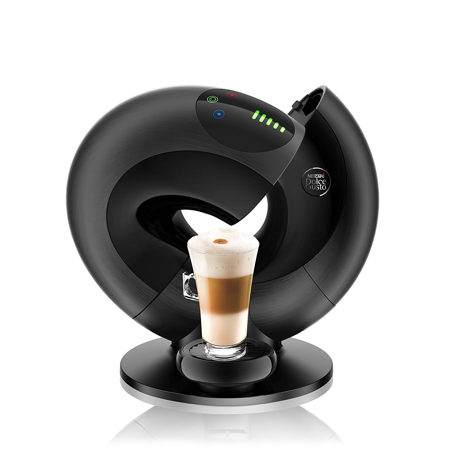 De'Longhi EDG 737.B Nescafe Dolce Gusto Eclipse, Kapselmaschine, für heiße und kalte Getränke, 15 bar Pumpendruck, automatische Wasserdosierung, schwarz
