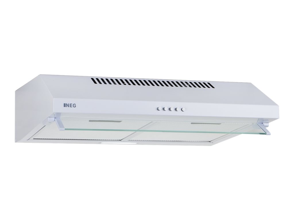 NEG NEG15-ATW, Motorhaube, Standard, Breite: 60 cm, Tiefe: 50 cm, Absaugung und Rückführung (mit zusätzlichem Rückführungsset), weiß