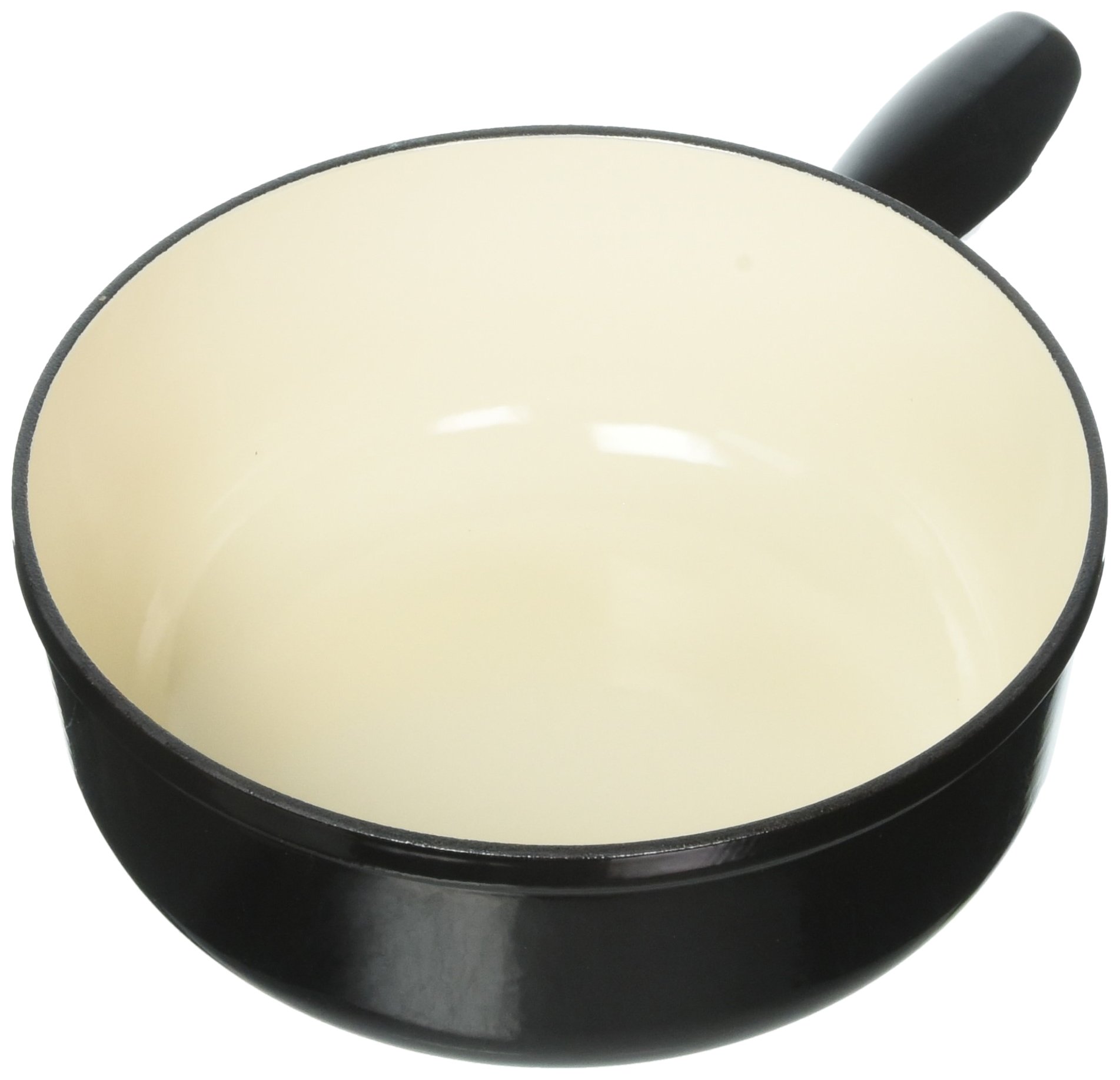 KUHN RIKON 32209 Induktion Eisenguss 24cm Fondue Caquelon, Gusseisen, Schwarz, 24 cm