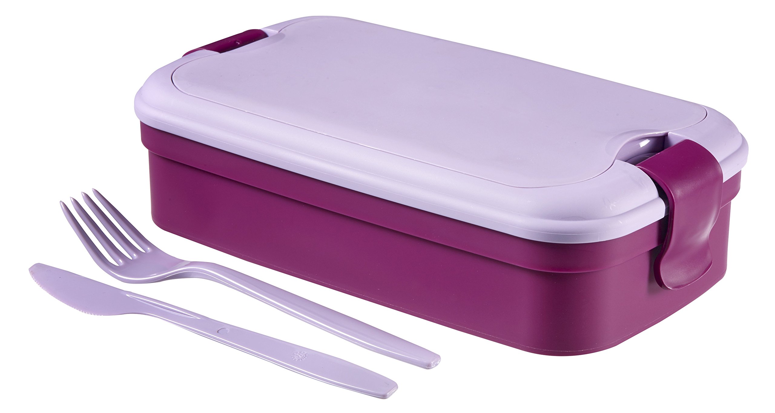CURVER Besteck Lunchbox, Plastik, lila, 23.5 x 13.5 x 6.3 cm