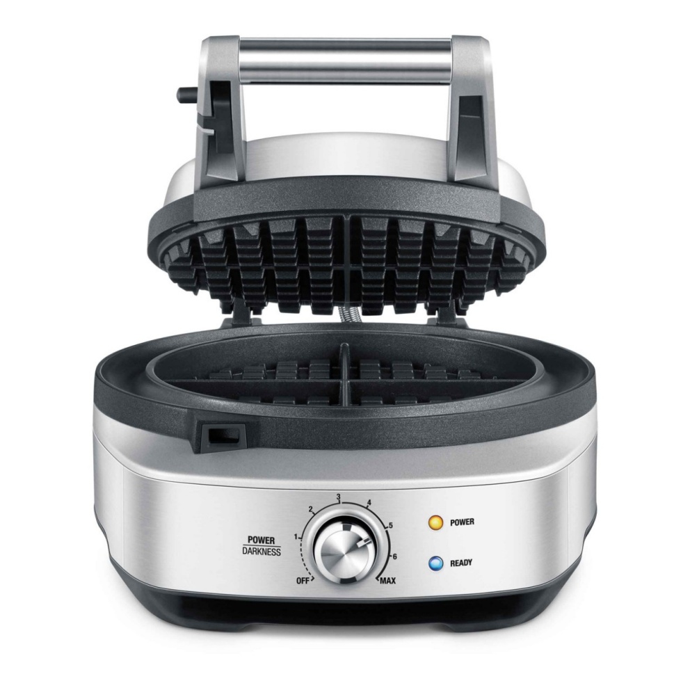 Sage SWM520 The No-Mess Waffle Waffeleisen, Brüsseler Waffeln, 900 Watt, rund, tief, antihaftbeschichtet