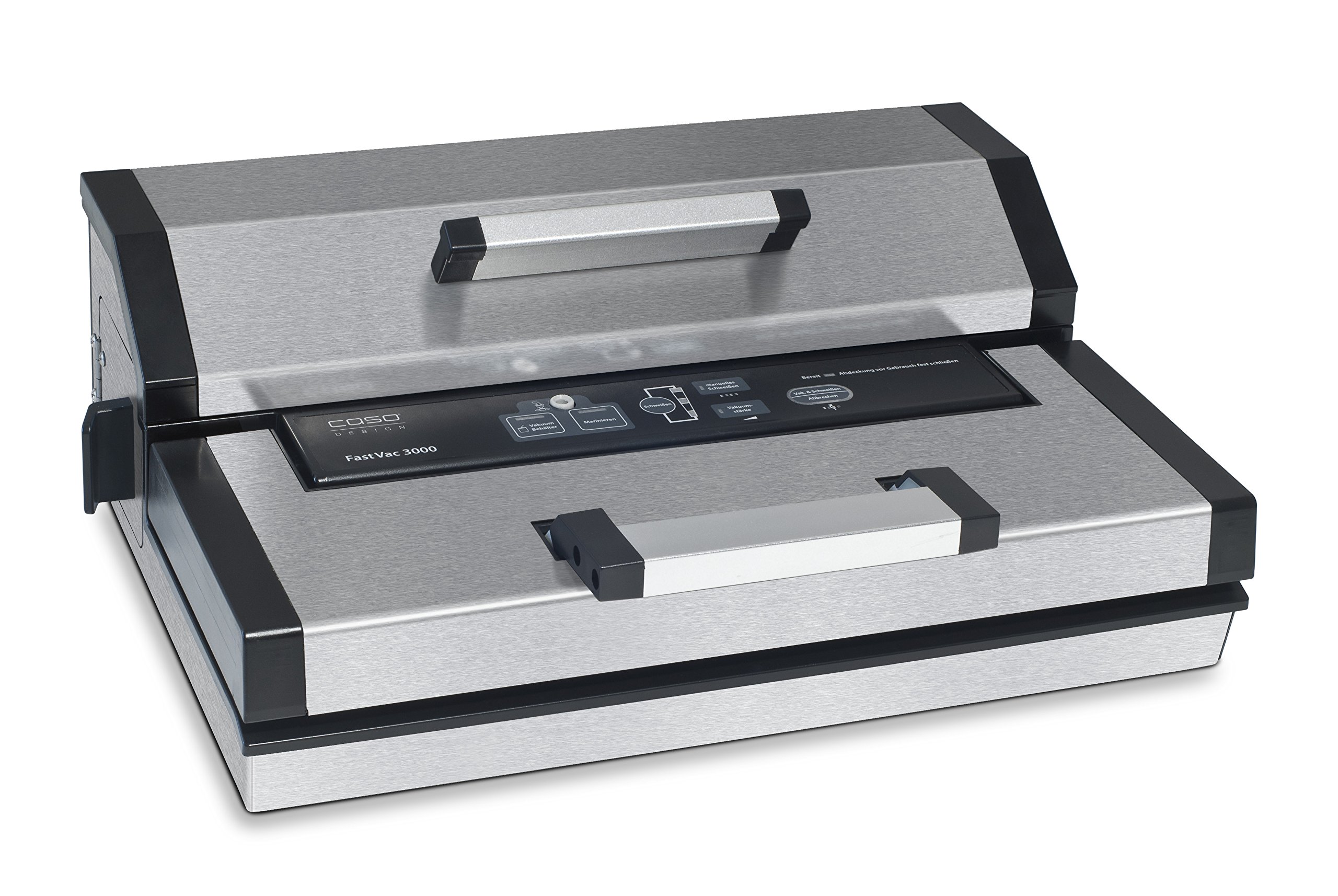 CASO FastVac 3000 Gewerbevakuumierer (180 Watt, Vakuumpumpe: 20L-Minute), Beutel und Rollen bis zu 30 cm Breite