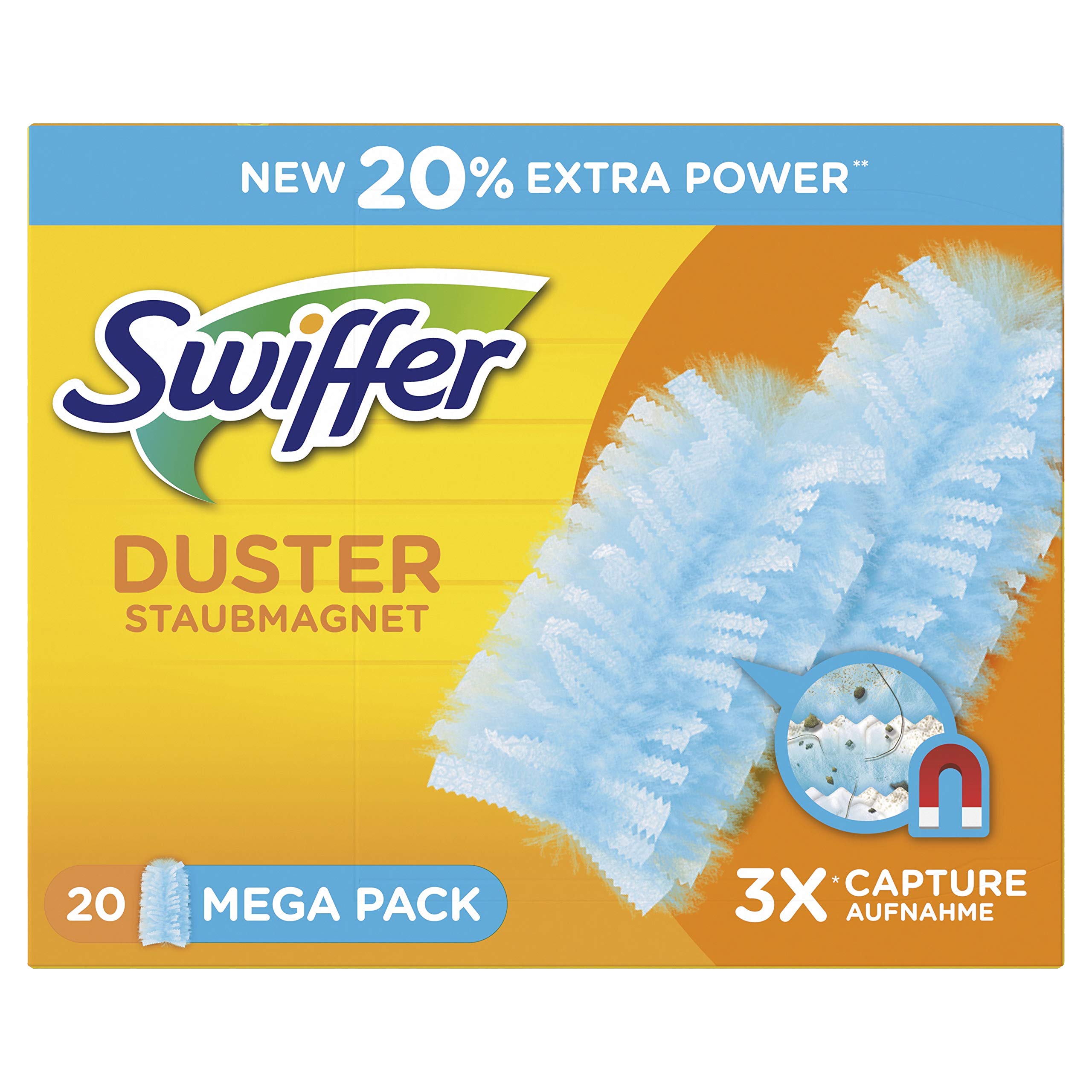 Swiffer Staubmagnet Tücher Nachfüllpackung, 60 Stück, (3 x 20 Tücher)