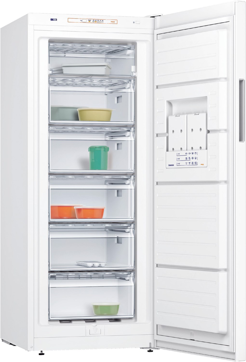 Constructa CE524VWE0 Gefrierschrank, freistehend, weiß, Lagerzeit bei Störung 24 h, Breite 60 cm, Energieklasse E