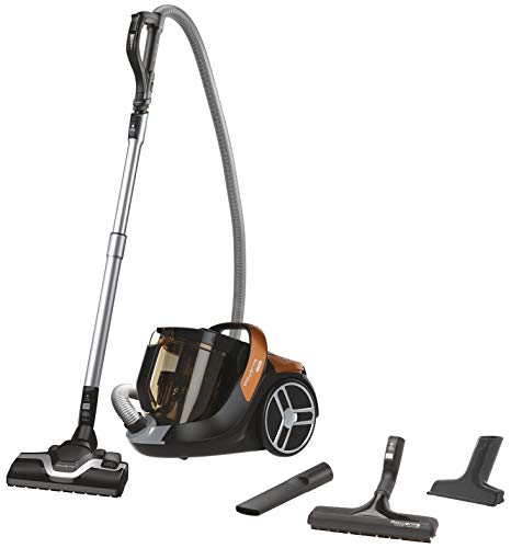 Rowenta RO7244 X-Trem Power Cyclonic | Beutelloser Staubsauger | Vacuum-Cleaner | Sehr Leise | 2,5L Staubvolumen | Tierhaar | Auto | Schwarz-Orange