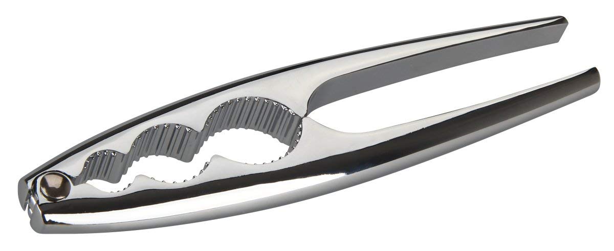 FACKELMANN Nussknacker, hochwertiger Nuss-Knacker, robuster Zinkdruckguss mit sehr guter Kraftübertragung (Farbe: Silber), Menge: 1 Stück