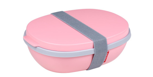 Mepal Nordic pink Lunchbox Ellipse Duo, Plastik, 22.5 x 17.5 x 7.5 cm
