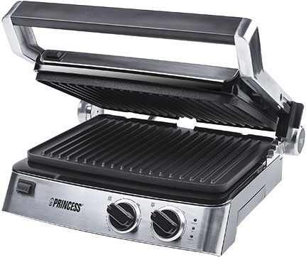 Princess Kontaktgrill- Sandwichmaker ? 180° aufklappbar mit zwei einstellbaren Thermostaten, 117300