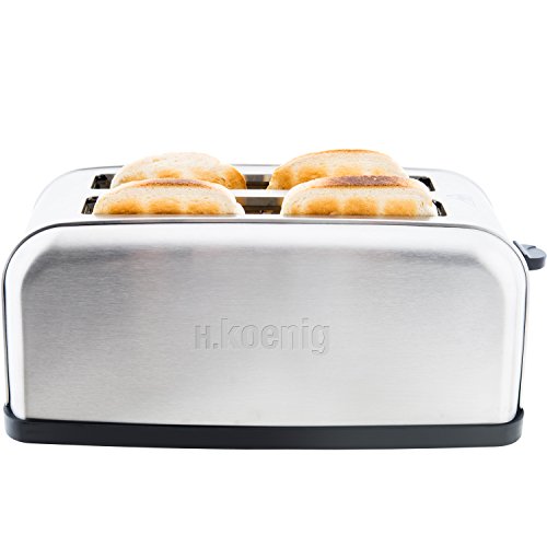 H.Koenig TOS28 Toaster - Langschlitztoaster mit extra breitem Schlitz ...
