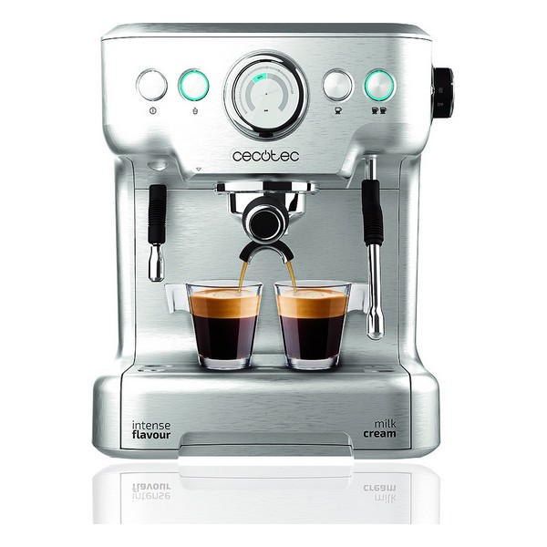 Cecotec Power Espresso 20 Barista Pro, Manuelle Express-Kaffeemaschine, 2,7 L, silberfarben