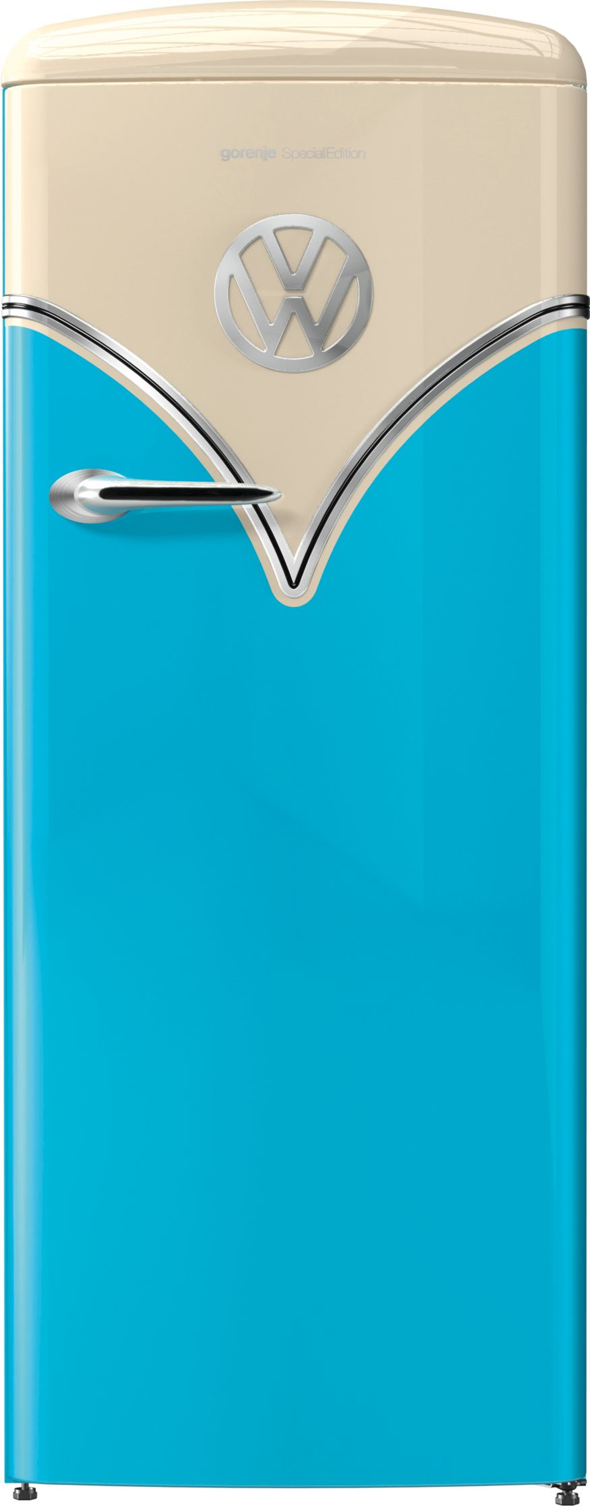 Gorenje OBRB153BL Kühlschrank, freistehend, blau, LED, 0-Grad-Zone, Abtauautomatik, Breite 60 cm, Energieklasse E