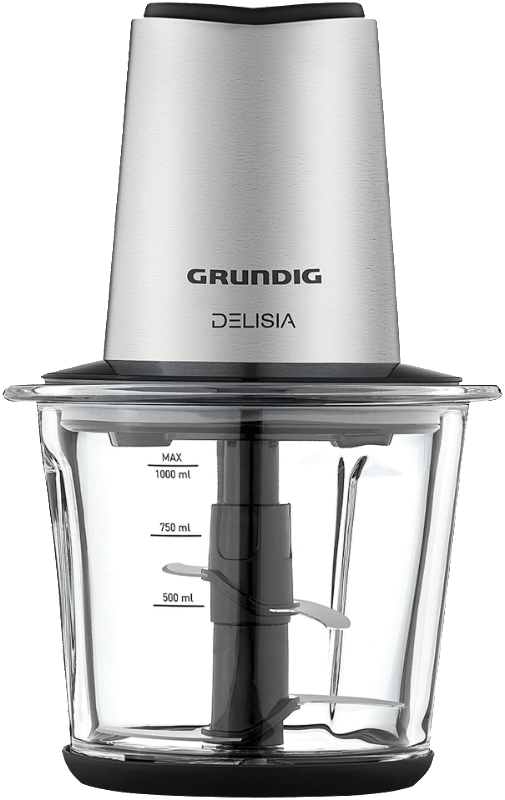Grundig CH 8680 Multi-Zerkleinerer, 1 L Glas, Delisia, Edelstahl, 1 Liter