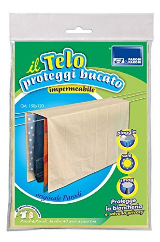 Parodi&Parodi Universelle Wäscheschutzplane, Regenschutz für Wäscheständer, Maße 150 x 120 cm, Elfenbeinfarben, wasserdicht, atmungsaktiv
