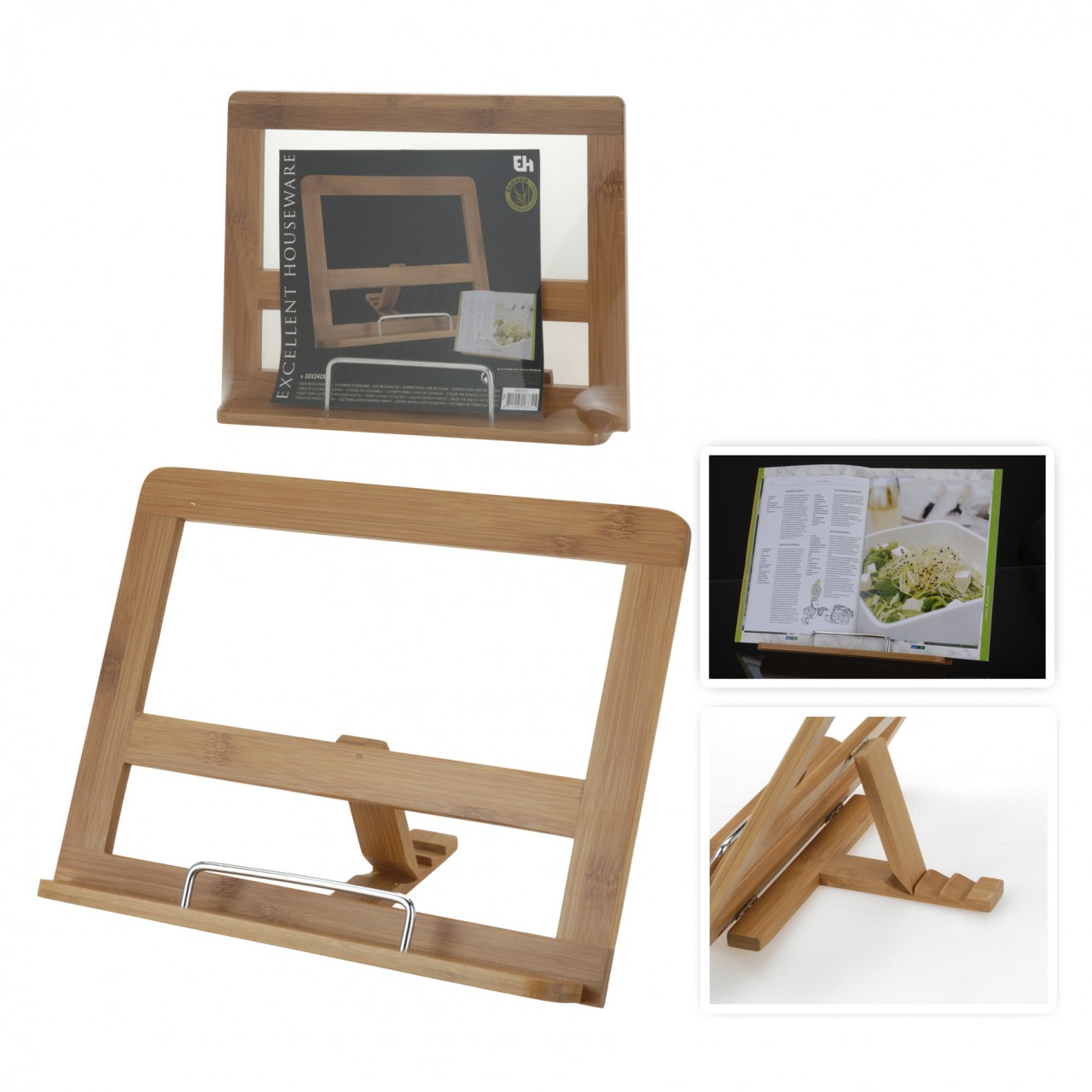 Kochbuchhalter Holz Buchhalter Buchständer Bambus