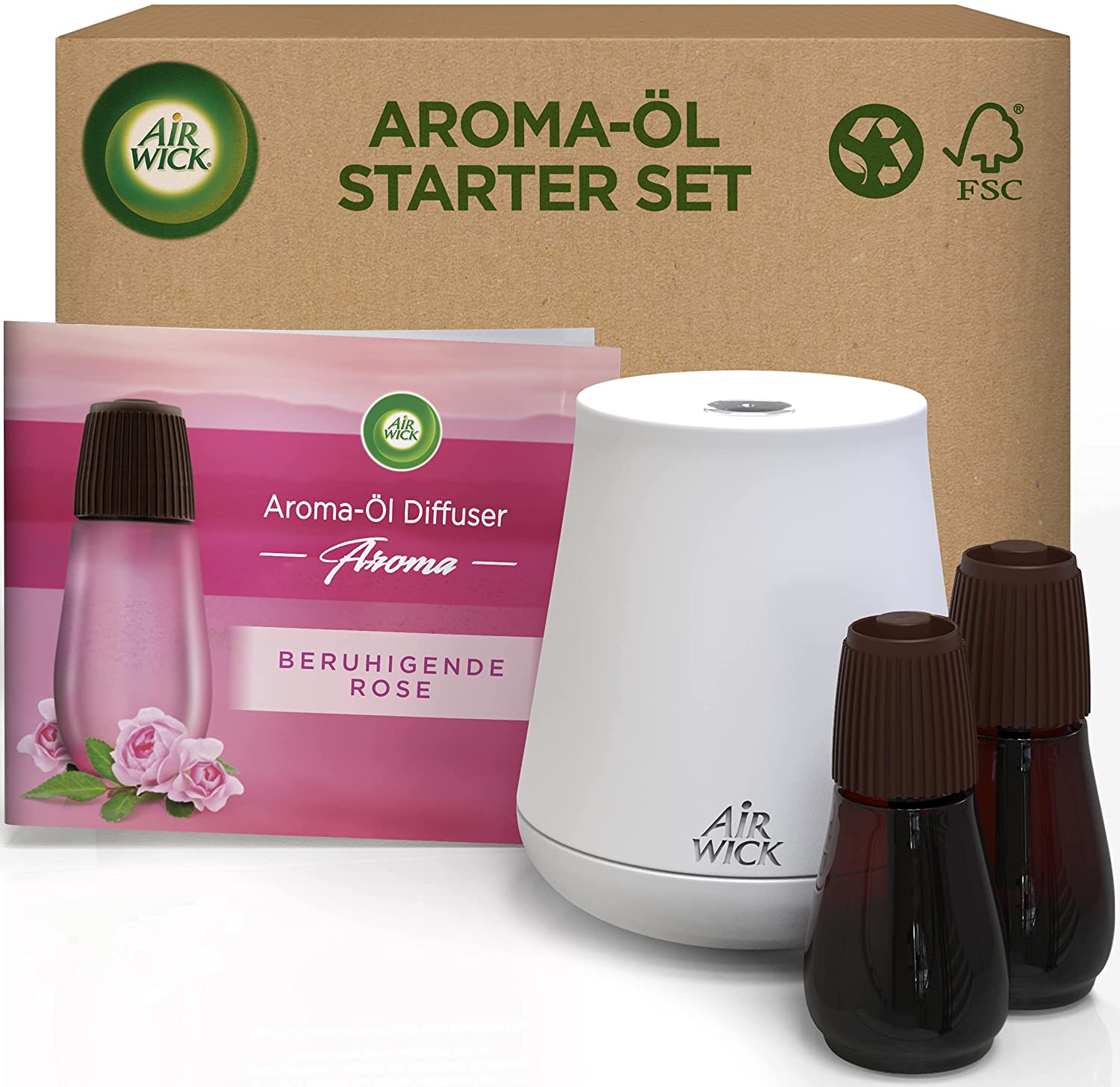 Airwick Aroma OIL Diffuser Starter SET ROSE(2 Bottles)