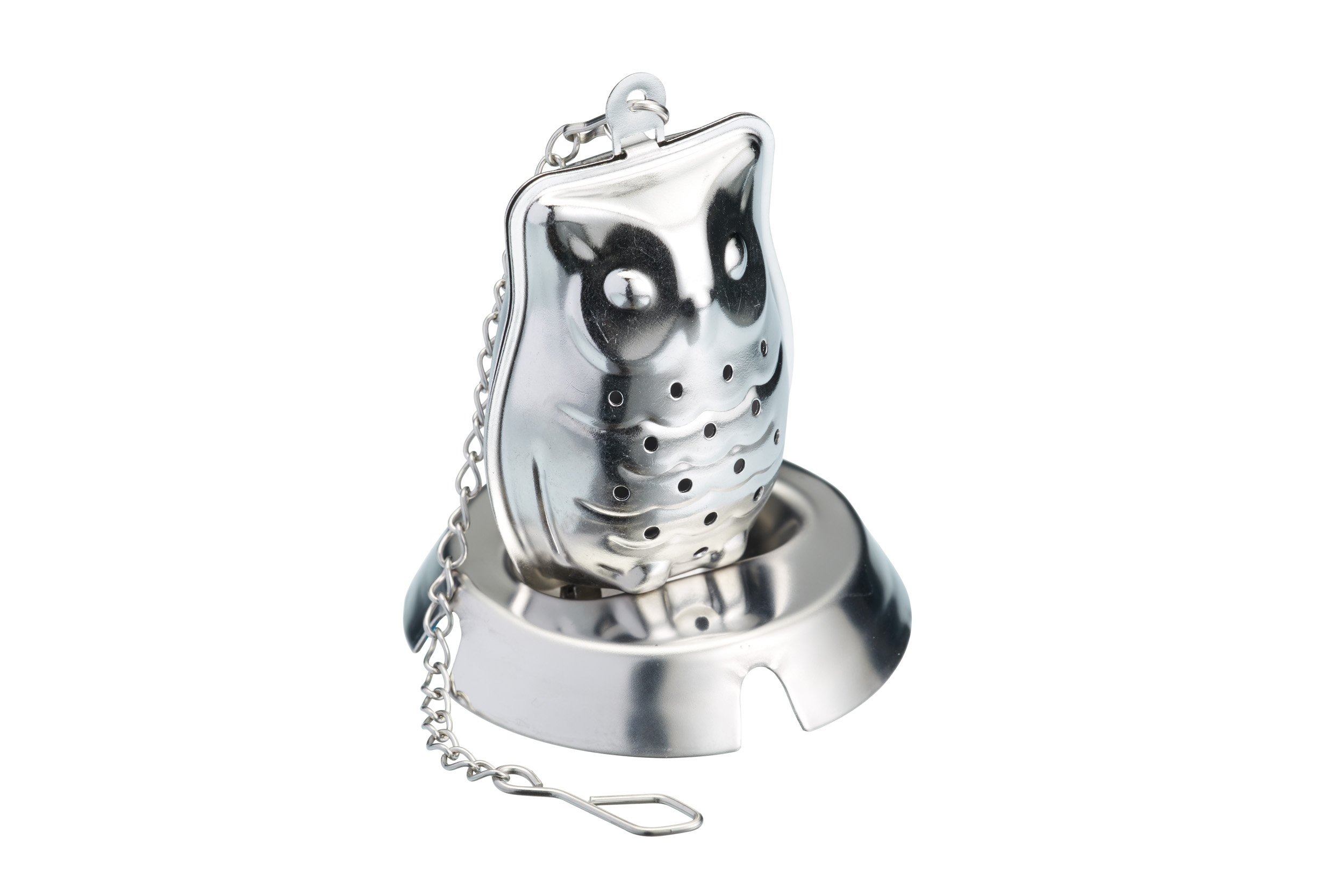 Kitchen Craft Le 'Xpress Edelstahl Neuheit Eule Tee-Ei, Silber