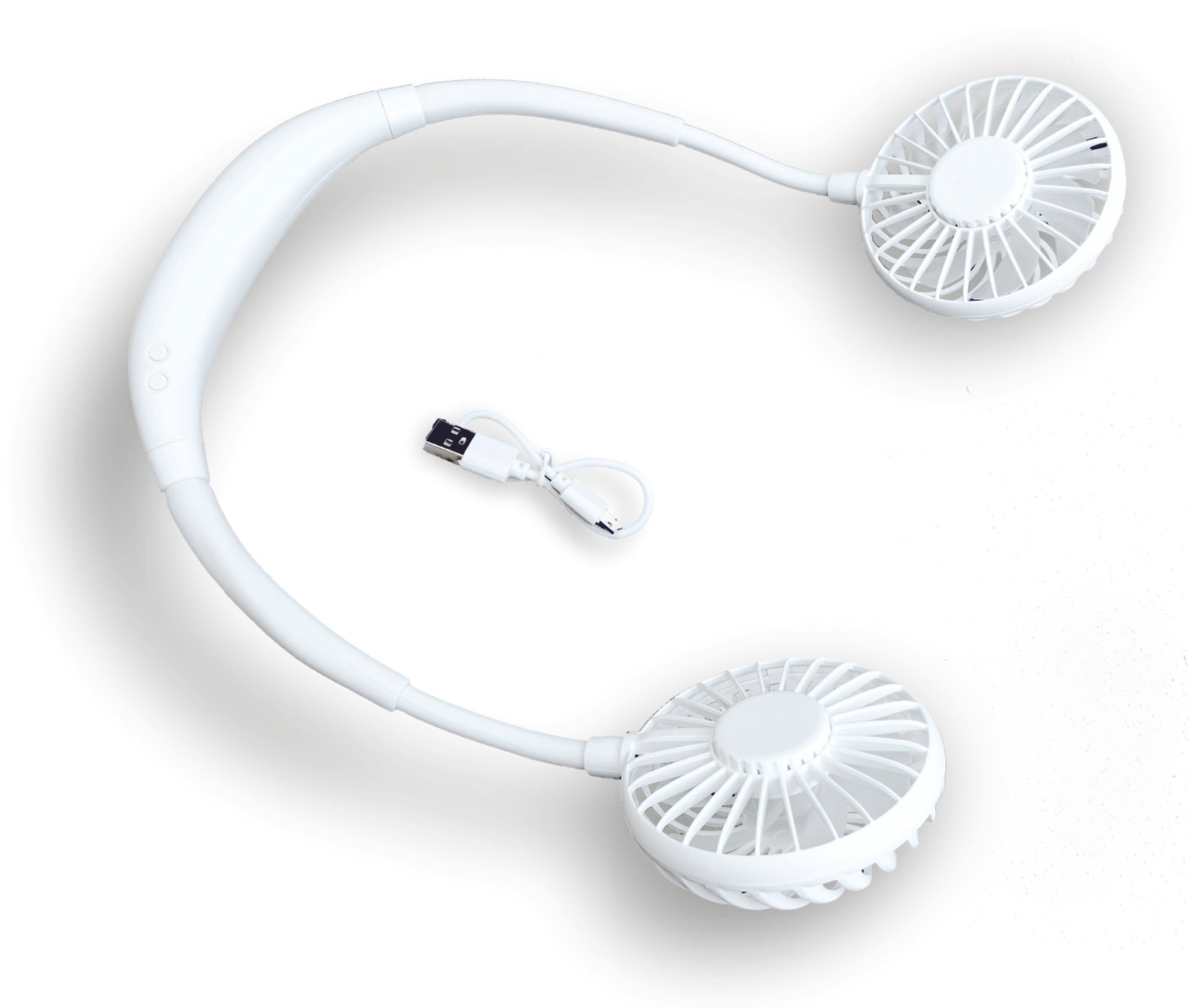 Maximex Umhängeventilator 93798, akkubetrieben, weiß