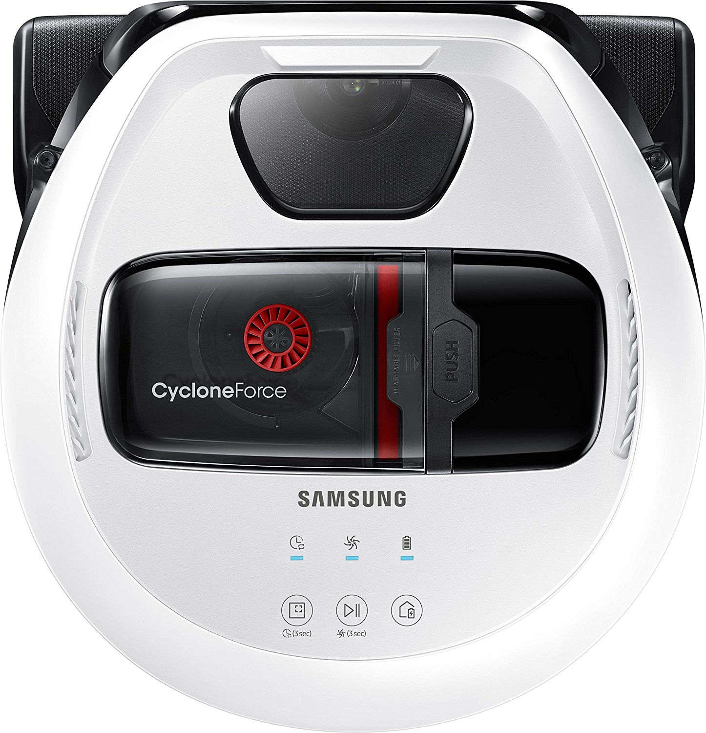Samsung VR7000 VR1GM7010UW-EG POWERbot Saugroboter (80W extra starke Saugkraft ideal für Teppiche und Tierhaare, Digital Inverter Motor, Saubere Ecken, Intelligente Navigation, Startzeit-Vorwahl) weiß